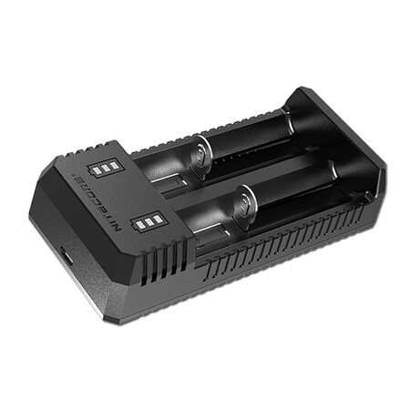 NITECORE UI2 Dual-Slot Intelligent USB Lithium-ion Battery Charger for 18650, 18350, 20700, 21700 etc UI2